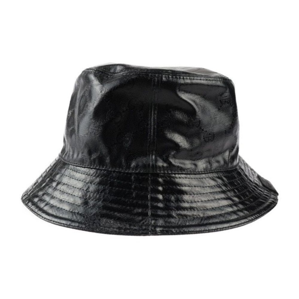 Gucci Hat Nylon Cotton Black GG Crystal Hat Bucket Hat - Picture 4 of 7